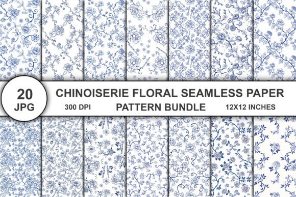 Download Chinoiserie Floral Pattern Bundle - Premium Bundle