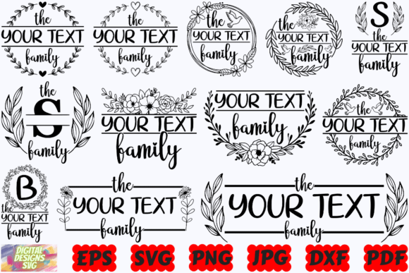 Download Family Name Monogram SVG | Family Name - Monogram Collection