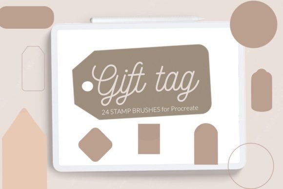 Download Gift Tag  Procreate Stamp Brushes, Blank - Procreate stamp brushes Collection