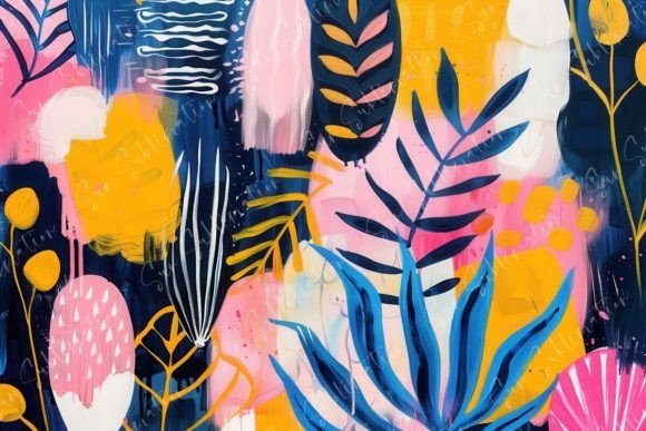 Download Abstract Botanical Painting - Paint Collection