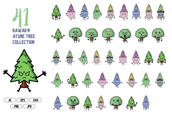 Download Kawaii Nature Tree Collection - Kawaii nature Collection