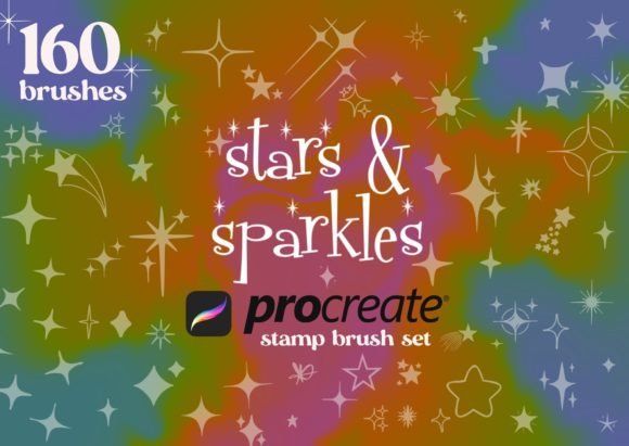 Download Stars &amp; Sparkles Procreate Stamp Brushes - Procreate stamp brushes Collection