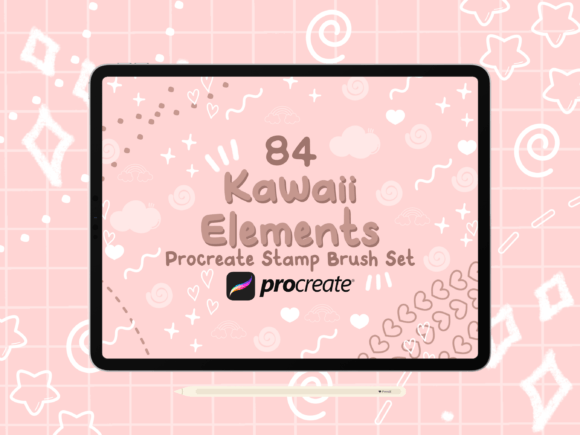 Download Kawaii Elements Procreate Stamp Brushes - Procreate stamp brushes Collection