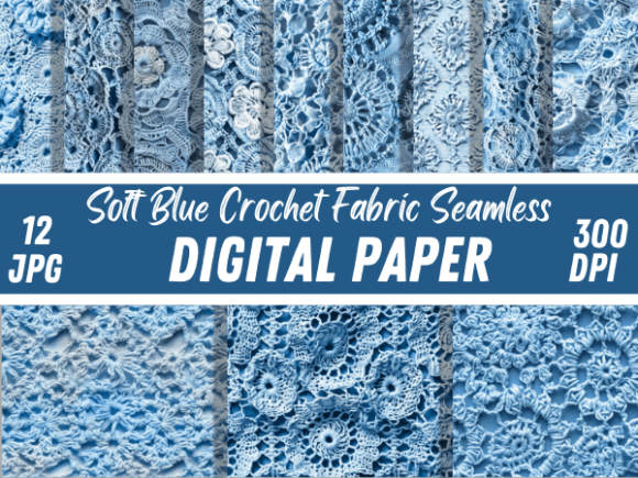 Download Soft Blue Crochet Fabric Textile Pattern - Textile pattern Collection