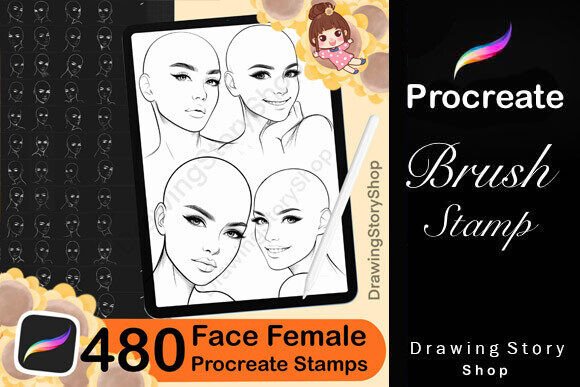 Download 480 Base Head Procreate Stamp Brushes - Procreate stamp brushes Collection
